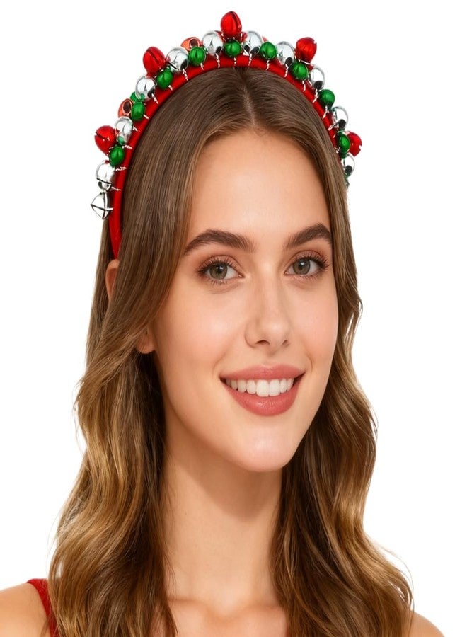 طوق رأس على شكل جرس عيد الميلاد من Wgudzpj، طوق شعر سانتا، أجراس ملونة، طوق شعر، إكسسوارات شعر لحفلات الأعياد - Image 2